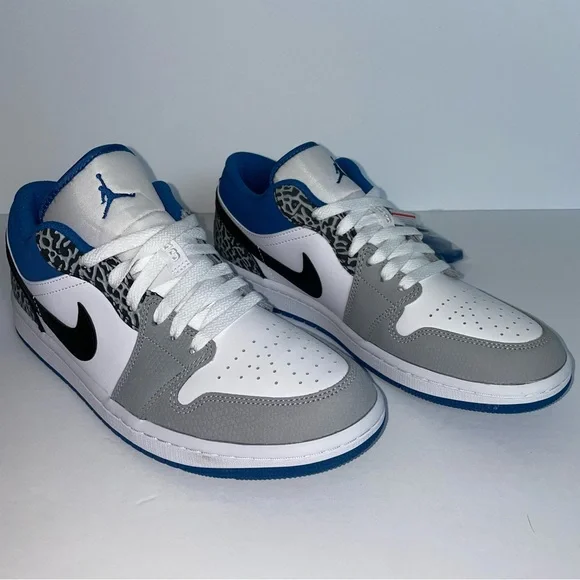 Air Jordan 1 Low SE True Blue Mens Size 8 Basketball Sneakers Shoes - Picture 12 of 14